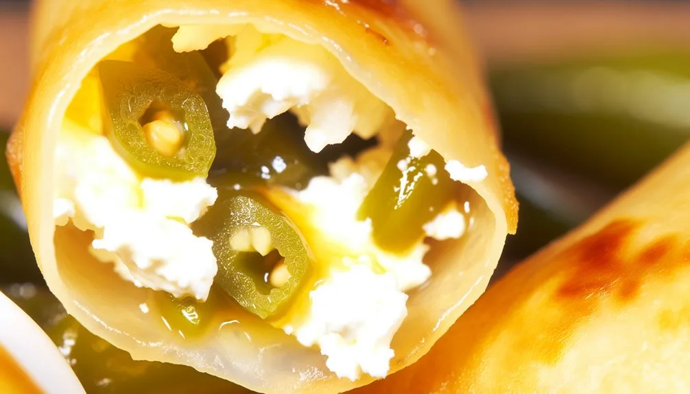 goat cheese jalapeno egg rolls